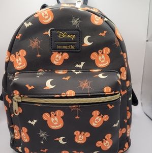Loungefly Disney Mickey Mouse Pumpkin Halloween Mini Backpack